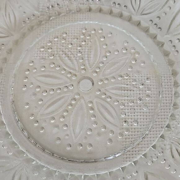 Clear Glass Floral Fruit Bowl 11"-11" - Picture 10 of 16